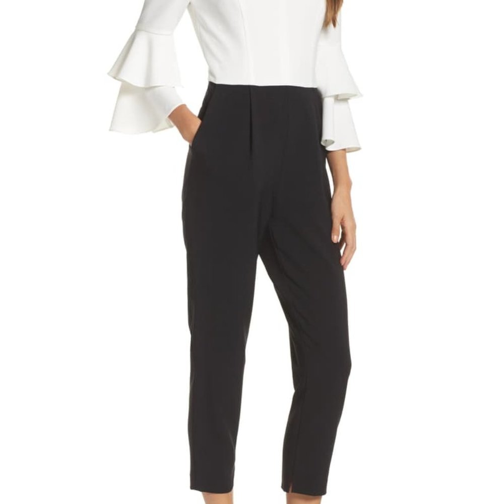 Maggy London Crepe Jumpsuit, Size 10 Petite